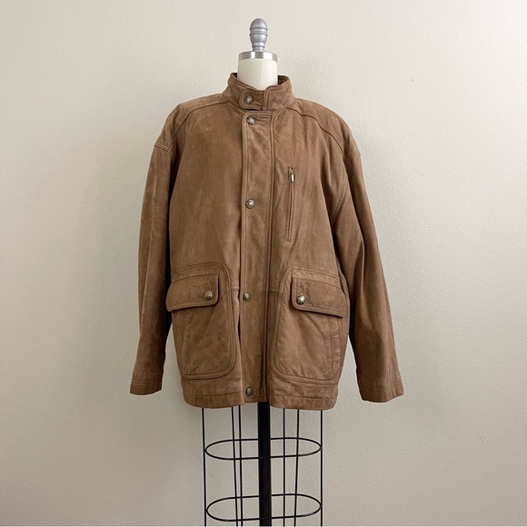 Liz Claiborne Liz Wear Brown Leather Jacket - Picture 1 of 10